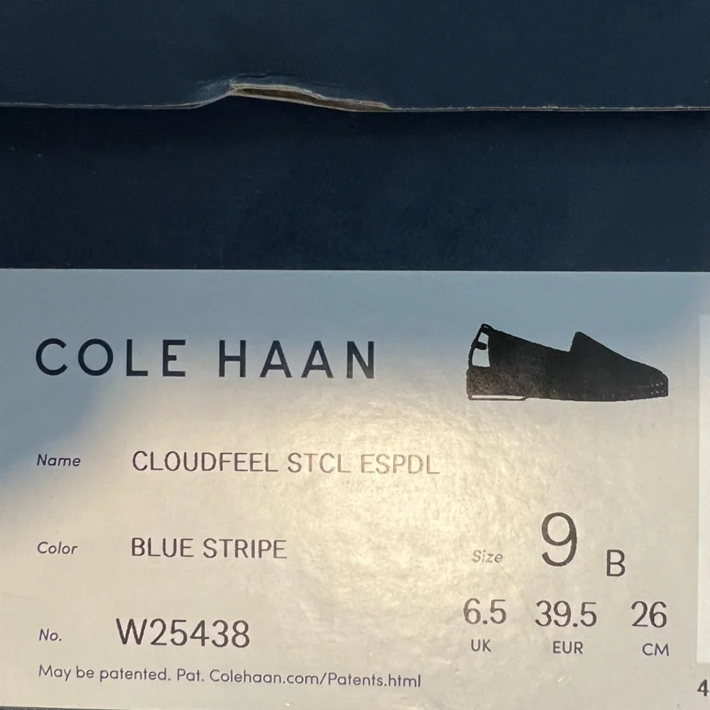 Cole Haan Cloudfeel Stitchlyte Espadrilles Size 9